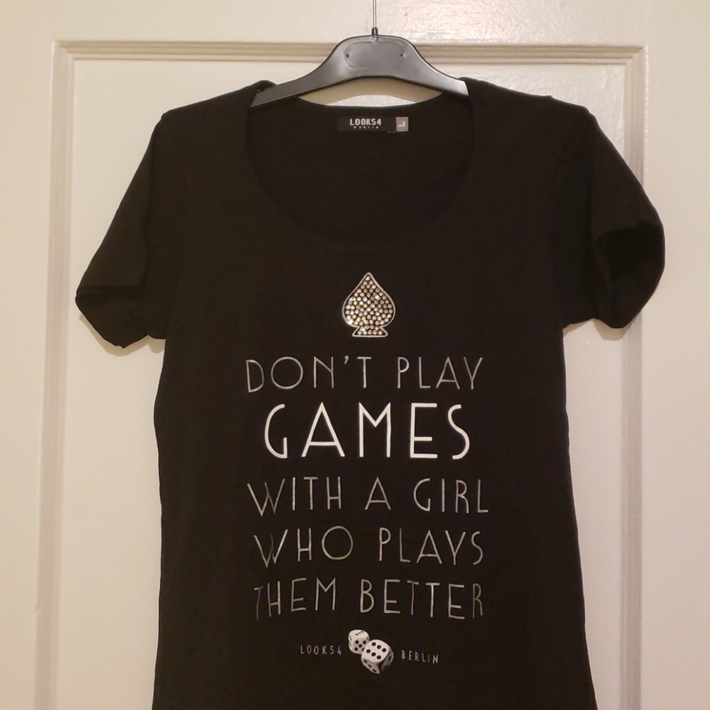 Swarowski Black T-shirt with Swarowski crystals